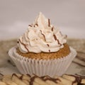 Vegan Banana Vanilla Cupcake Royalty Free Stock Photo