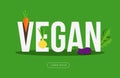 Vegan banner with vegetables