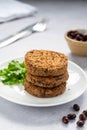 Vegan bean burgers, patties or cakes, healthy alternative food