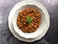 Vegan bean goulash with paprika and marjoram. Royalty Free Stock Photo