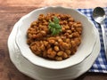 Vegan bean goulash with paprika and marjoram. Royalty Free Stock Photo