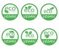 Vegan Bio, Ecology, Organic logo and icon, label, tag