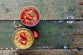 Vegan breakfast jars Royalty Free Stock Photo