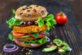 vegan burger, avocado, organic, culinary, gourmet,