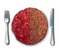 Vegan Burger And Meat Royalty Free Stock Photo