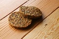 Vegan burger patties made from quinoa, lentils and beans Royalty Free Stock Photo