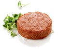 Vegan burger patty isolated on white Royalty Free Stock Photo