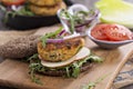 Vegan burgers with quinoa and vegetables Royalty Free Stock Photo