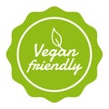 Vegan Button Vegan Friendly Badge. Eps10 Vector Banner.