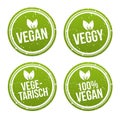 Vegan Button und Vegetarisch Banner Set