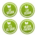 Vegan Button und Vegetarisch Banner Set Royalty Free Stock Photo