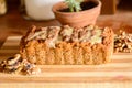 Vegan Cake with nuts Royalty Free Stock Photo