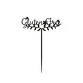 Vegan cake topper. Diet cake toppers for laser cutting. Laser cut template. Sign 'Gluten free' topper for milling cut.