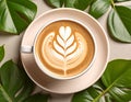 vegan capuccino, AI generated Royalty Free Stock Photo