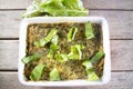 Vegan cuisine, Savory pie with chickpea flour and chard