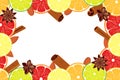 Vegan day colorfull poster fruit citrus background.