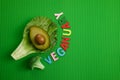 Vegan diet month in january called Veganuary. Veganuary background Royalty Free Stock Photo