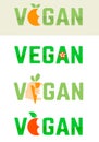 Vegan emblem templates.