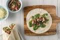 Vegan Falafel Wrap With Salsa Royalty Free Stock Photo