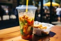 Vegan fast food revolution embracing plant based options in quick dining culture Royalty Free Stock Photo