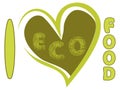 Vegan food. I love eco food symbol. Organic food label. Fresh eco vegetarian product, vegan healthy food badges. Veganism diet