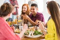 Vegan food party concept Royalty Free Stock Photo