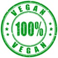 Vegan food rubber stamp Royalty Free Stock Photo
