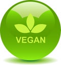 Vegan food seal button logo Royalty Free Stock Photo