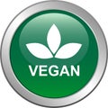 Vegan food seal button logo Royalty Free Stock Photo