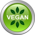 Vegan food seal button logo Royalty Free Stock Photo