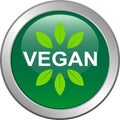 Vegan food seal button logo Royalty Free Stock Photo