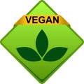 Vegan food seal stamp logo Royalty Free Stock Photo