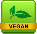 Vegan seal button logo Royalty Free Stock Photo