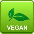 Vegan seal button logo Royalty Free Stock Photo