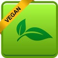 Vegan seal button logo Royalty Free Stock Photo