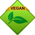 Vegan seal button logo Royalty Free Stock Photo