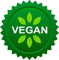 Vegan food seal button logo