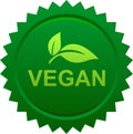 Vegan food seal stamp logo