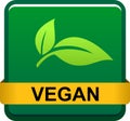 Vegan food seal stamp logo Royalty Free Stock Photo