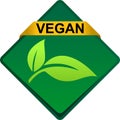 Vegan food seal stamp logo Royalty Free Stock Photo