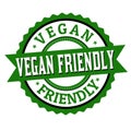 Vegan friendly label or sticker