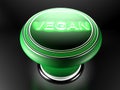 Vegan green pushbutton - 3D rendering