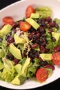 Vegan green salad with avocado and beans Royalty Free Stock Photo