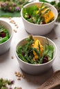 Vegan green salad. Salad with greens. Royalty Free Stock Photo