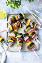 Vegan grilled vegetable skewers recipe idea