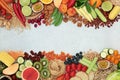 Vegan Health Food Background Border