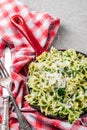 Spinach artichoke pasta with cheese Royalty Free Stock Photo