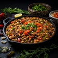 Vegan Hoppin John, savory black-eyed pea stew