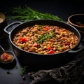 Vegan Hoppin John, savory black-eyed pea stew