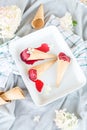 Vegan ice cream berry sherbet Royalty Free Stock Photo